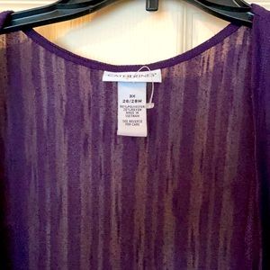 Catherine’s burnout cardigan deep purple